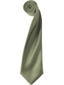PREMIER Cravate en satin "Colours" GREEN OLIVE personnalisable