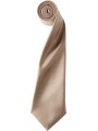 PREMIER Cravate en satin "Colours" KHAKI-BEIGE personnalisable
