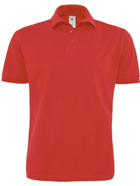 B&C Polo homme Heavymill rouge personnalisable