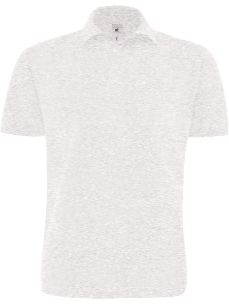 B&C Polo homme Heavymill gris cendré personnalisable