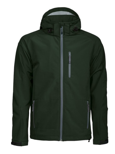 GRIZZLY VESTE SOFTSHELL TULSA HOMME vert foncé personnalisable
