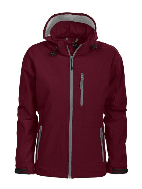 GRIZZLY VESTE SOFTSHELL TULSA FEMME bordeaux personnalisable
