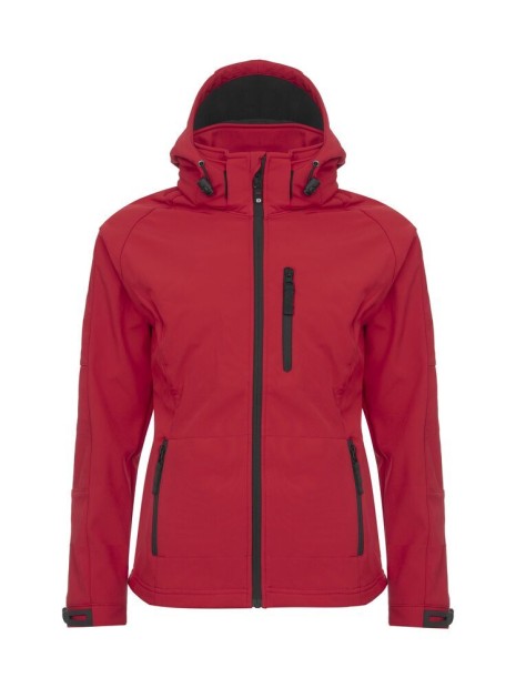 GRIZZLY VESTE SOFTSHELL TULSA FEMME rouge personnalisable