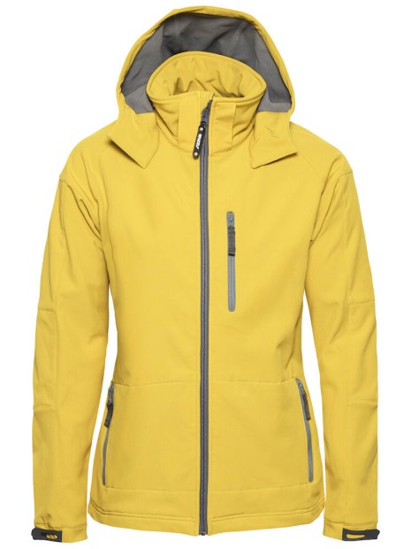 GRIZZLY VESTE SOFTSHELL TULSA FEMME jaune foncé personnalisable
