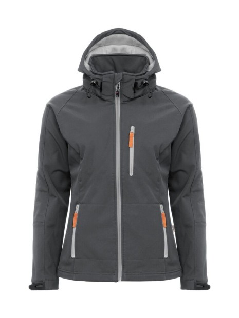 GRIZZLY VESTE SOFTSHELL TULSA FEMME gris personnalisable