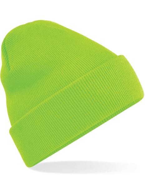 BEECHFIELD Bonnet Original à revers fluorescent green personnalisable