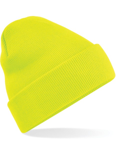BEECHFIELD Bonnet Original à revers fluorescent yellow personnalisable