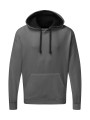 SG CLOTHING Contrast Hooded Sweatshirt Men gris/noir personnalisable