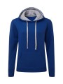 SG CLOTHING Contrast Hooded Sweatshirt Women bleu royal/light oxford personnalisable