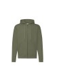 FOL Sweat-shirt homme zippé capuche Classic (62-062-0) olive classique personnalisable