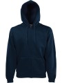 FOL Sweat-shirt homme zippé capuche Classic (62-062-0) bleu marine profond personnalisable