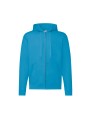 FOL Sweat-shirt homme zippé capuche Classic (62-062-0) bleu azur personnalisable