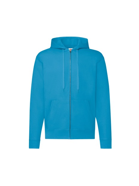 FOL Sweat-shirt homme zippé capuche Classic (62-062-0) bleu azur personnalisable