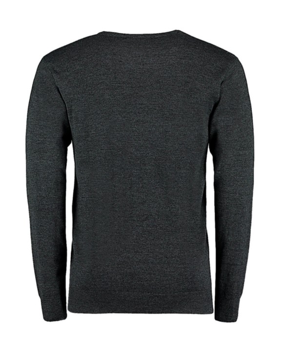 KUSTOM KIT Classic Fit Arundel V Neck Sweater Pullover personalisierbar