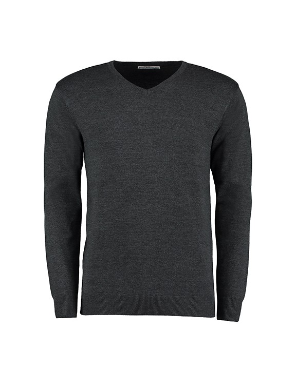 KUSTOM KIT Classic Fit Arundel V Neck Sweater Pullover personalisierbar