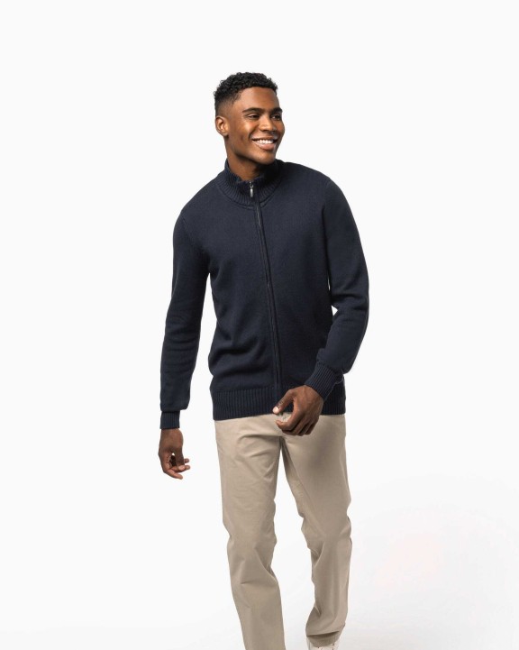 KARIBAN Herren Cardigan Pullover personalisierbar