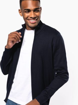 Cardigan zippé homme
