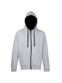AWDIS VARSITY ZOODIE heather grey/french navy personnalisable