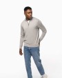 KARIBAN Herrenpullover mit 1/4-Reißverschluss Pullover personalisierbar