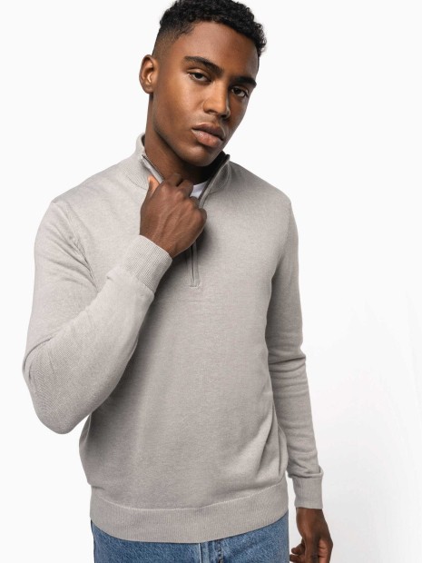 Pulls à personnaliser KARIBAN Pull 1/4 zip homme 