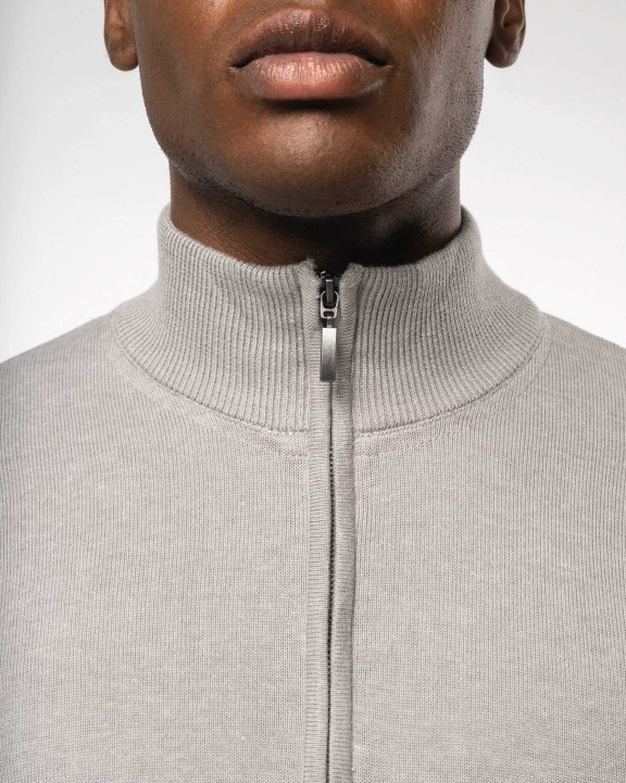 KARIBAN Herrenpullover mit 1/4-Reißverschluss Pullover personalisierbar
