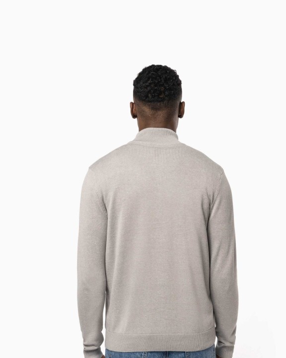 KARIBAN Herrenpullover mit 1/4-Reißverschluss Pullover personalisierbar