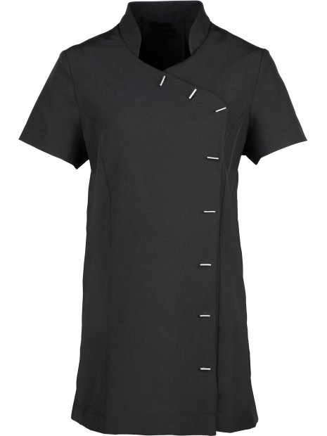 PREMIER Tunique boutonnée "Orchid" noir personnalisable