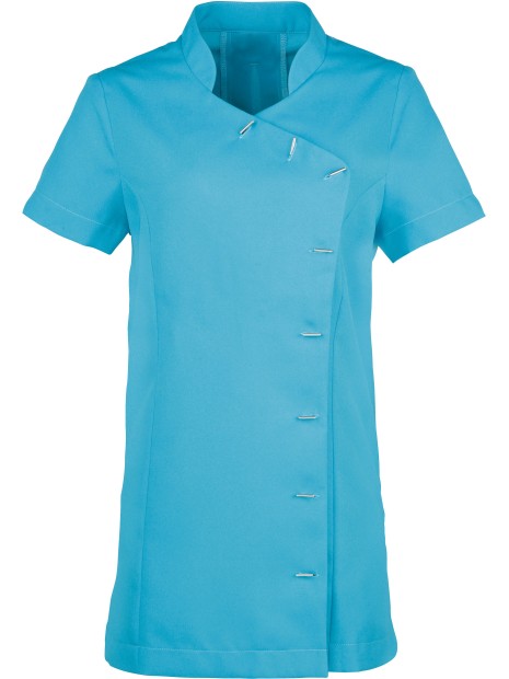 PREMIER Tunique boutonnée "Orchid" turquoise personnalisable