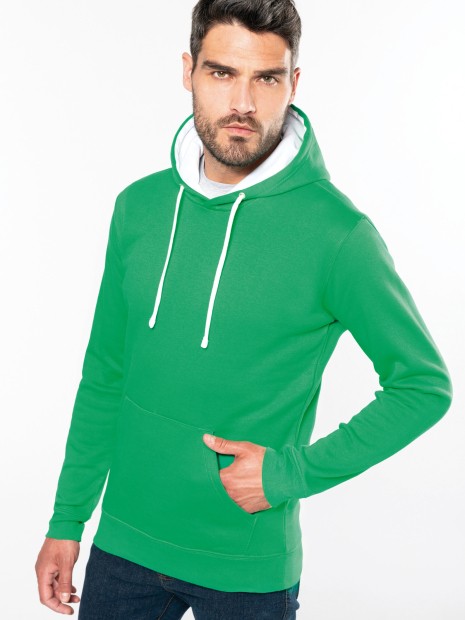 Sweat-shirts à personnaliser KARIBAN Sweat-shirt capuche contrastée homme 