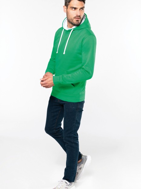 Sweat-shirts à personnaliser KARIBAN Sweat-shirt capuche contrastée homme 