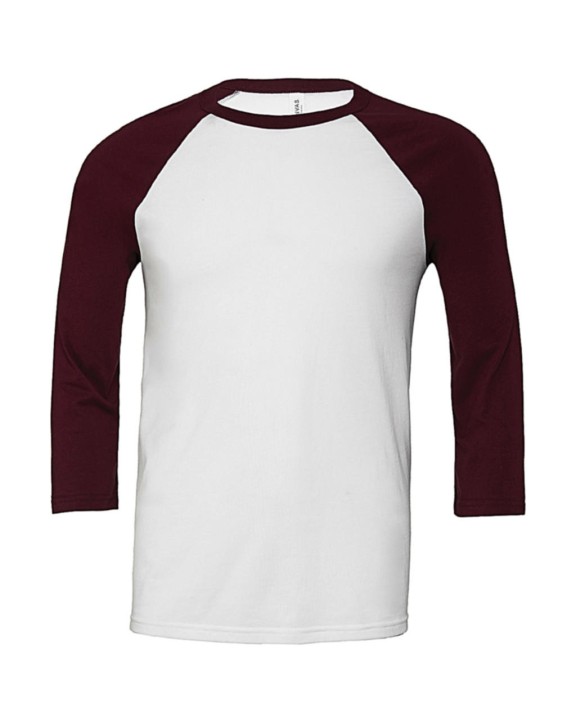 BELLA-CANVAS Unisex 3/4 Sleeve Baseball Tee T-Shirt personalisierbar