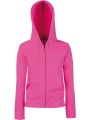 FOL Sweat-shirt femme zippé capuche Premium (62-118-0) FUCHSIA personnalisable
