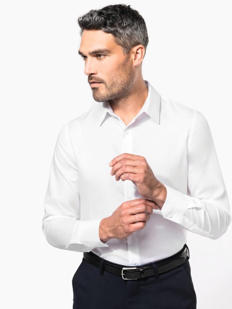 Chemises à personnaliser KARIBAN Chemise ajustée manches longues sans repassage 