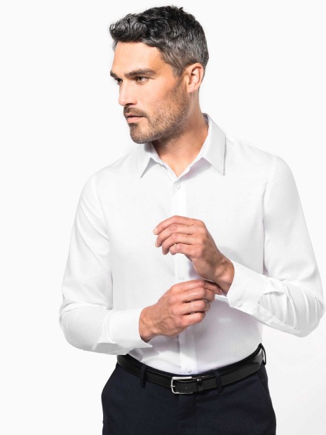 Chemises à personnaliser KARIBAN Chemise ajustée manches longues sans repassage 