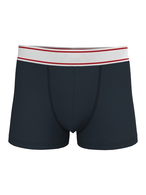 KARIBAN Boxer navy / white / red stripes personnalisable