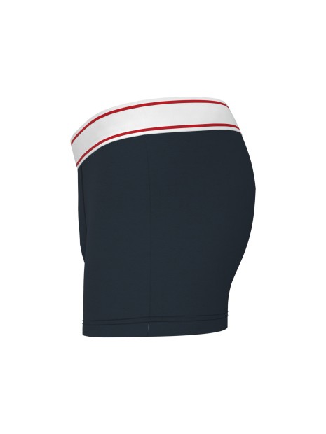 KARIBAN Boxer navy / white / red stripes personnalisable