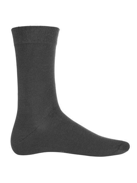 KARIBAN Chaussettes coton ville dark grey personnalisable