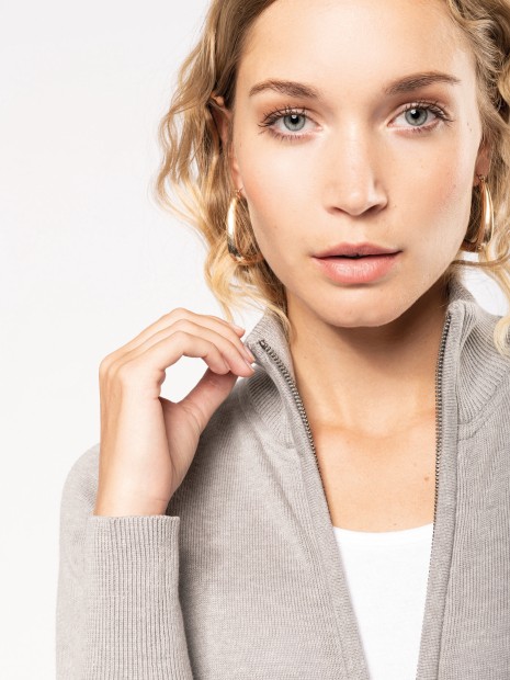 Pulls à personnaliser KARIBAN Cardigan zippé femme 