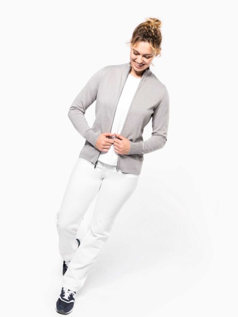 Pulls à personnaliser KARIBAN Cardigan zippé femme 