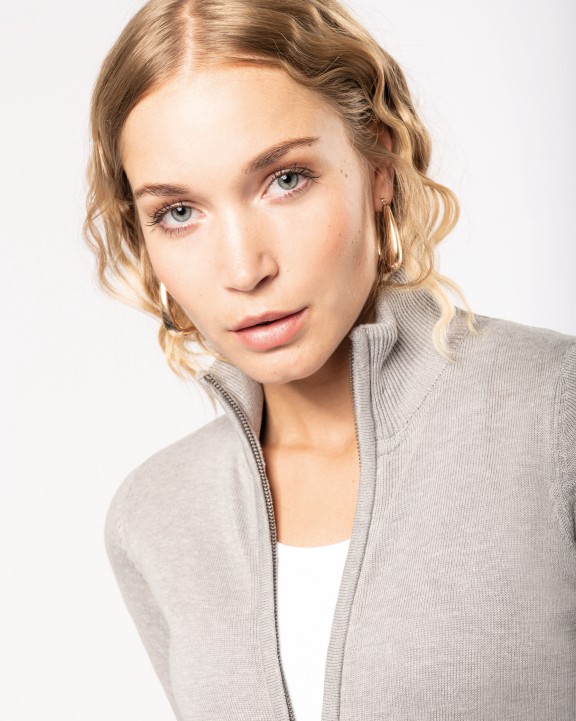 Pull personnalisable KARIBAN Cardigan zippé femme