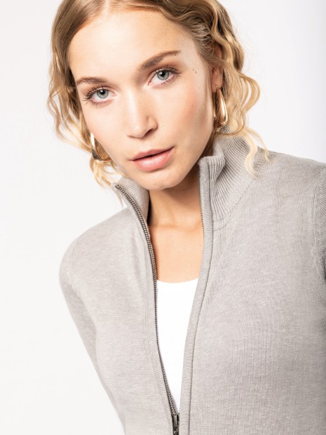 Pulls à personnaliser KARIBAN Cardigan zippé femme 