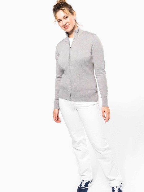 Pulls à personnaliser KARIBAN Cardigan zippé femme 