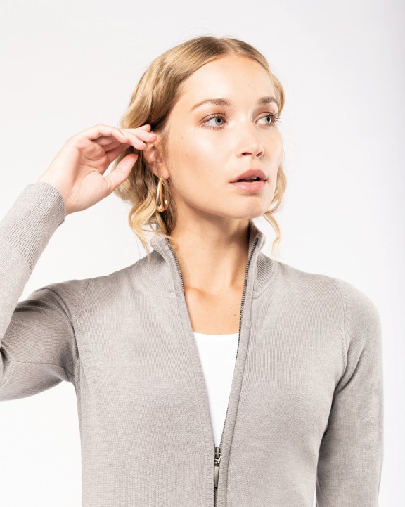 Trui KARIBAN Dames cardigan met rits voor bedrukking &amp; borduring
