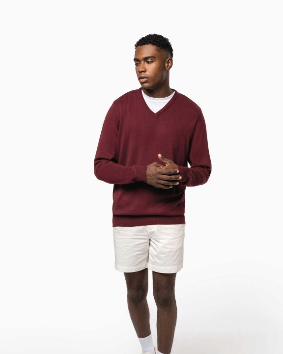 Trui KARIBAN Heren pullover met v-hals voor bedrukking &amp; borduring