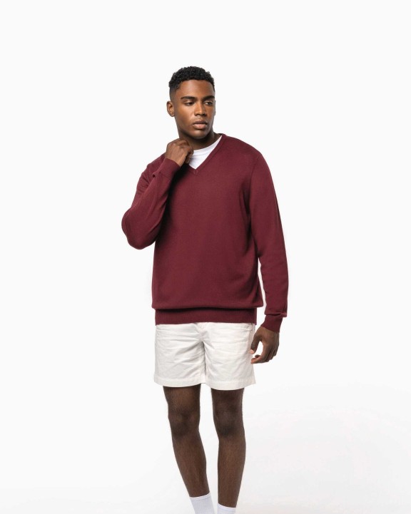 Trui KARIBAN Heren pullover met v-hals voor bedrukking &amp; borduring