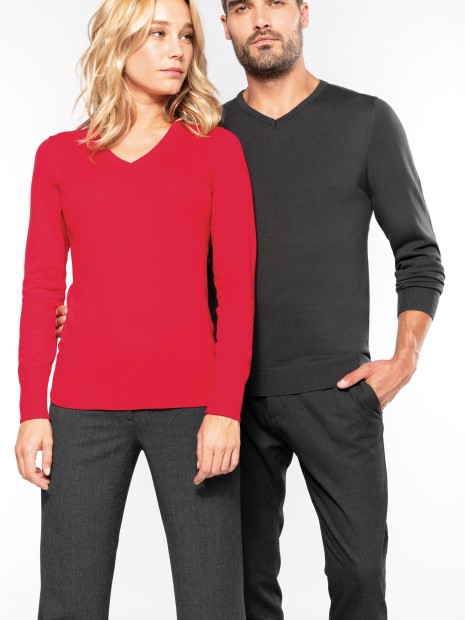 Pulls à personnaliser KARIBAN Pull col V femme 