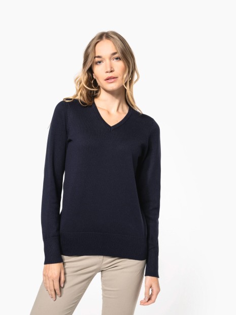 Pulls à personnaliser KARIBAN Pull col V femme 