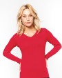KARIBAN Damenpullover mit V-Ausschnitt Pullover personalisierbar