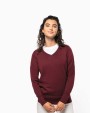 KARIBAN Damenpullover mit V-Ausschnitt Pullover personalisierbar