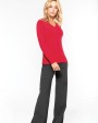 KARIBAN Damenpullover mit V-Ausschnitt Pullover personalisierbar